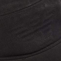 Pre Owned Emprio Armani Black Cady Logo Embroidered Baseball Cap