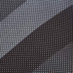 Pre Owned Emporio Armani Grey Striped Micro Jacquard Silk Tie