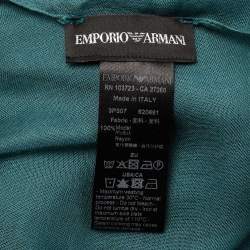 Pre Owned Emporio Armani Green Modal Scarf