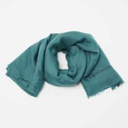 Pre Owned Emporio Armani Green Modal Scarf