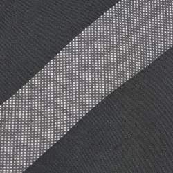 Emporio Armani Black & Grey Striped Silk Tie