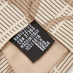 Emporio Armani Beige Patterned Silk Tie