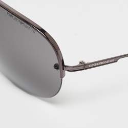 Pre Owned Emporio Armani Black EA9717/S Shield Sunglasses