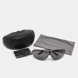 Pre Owned Emporio Armani Black EA9717/S Shield Sunglasses