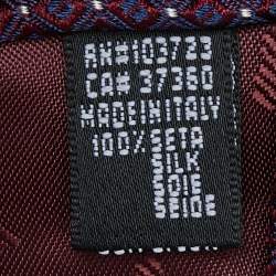 Pre Owned Emporio Armani Burgundy Jacquard Silk Tie