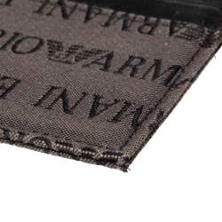 Emporio Armani Grey/Black Leather Card Holder