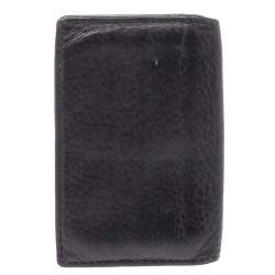 Pre Owned Emporio Armani Dark Brown Leather Card Holder