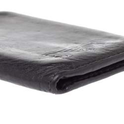 Pre Owned Emporio Armani Dark Brown Leather Card Holder