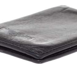Pre Owned Emporio Armani Dark Brown Leather Card Holder