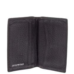 Pre Owned Emporio Armani Dark Brown Leather Card Holder