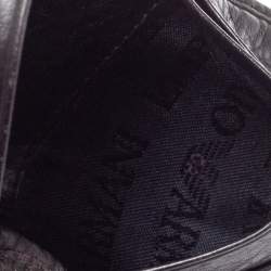 Pre Owned Emporio Armani Dark Brown Leather Card Holder