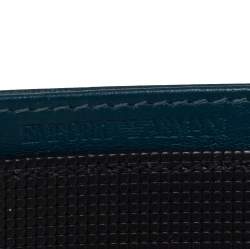 Emporio Armani Blue/Black Leather Card Holder