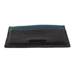 Emporio Armani Blue/Black Leather Card Holder