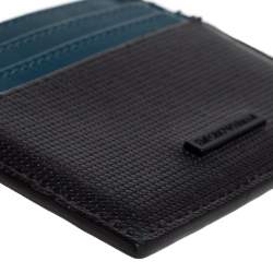 Emporio Armani Blue/Black Leather Card Holder