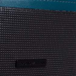 Emporio Armani Blue/Black Leather Card Holder