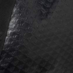 Pre Owned Emporio Armani Black Logo Embossed Leather Messenger Bag