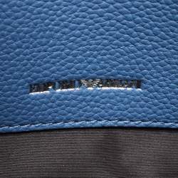 Pre Owned Emporio Armani Blue Nylon and Leather Mini Bag