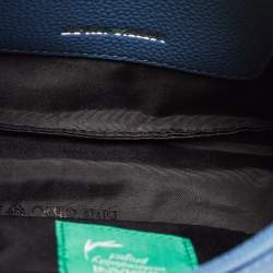 Pre Owned Emporio Armani Blue Nylon and Leather Mini Bag