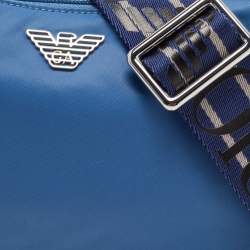 Pre Owned Emporio Armani Blue Nylon and Leather Mini Bag