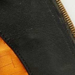 Pre Owned Emporio Armani Black Leather Laptop Bag