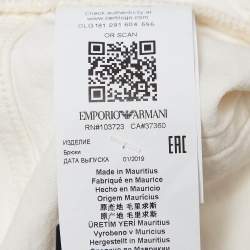 Pre Owned Emporio Armani Cream Denim Slim Fit Jeans S Waist 27"