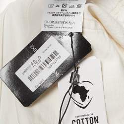 Pre Owned Emporio Armani Cream Denim Slim Fit Jeans S Waist 27"