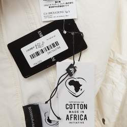 Pre Owned Emporio Armani Cream Denim Slim Fit Jeans S Waist 27"