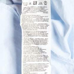 Emporio Armani Blue Patterned Cotton Shirt M