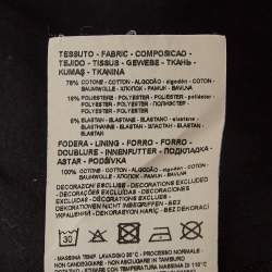 Pre Owned Emporio Armani Black Embroidered Cotton Blend Sweatpants XL