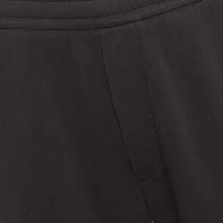 Pre Owned Emporio Armani Black Embroidered Cotton Blend Sweatpants XL