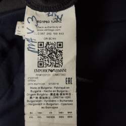Pre Owned Emporio Armani Navy Blue Knit Trackpants XXL