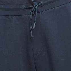 Pre Owned Emporio Armani Navy Blue Knit Trackpants XXL