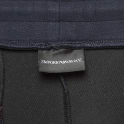Pre Owned Emporio Armani Navy Blue Knit Trackpants XXL
