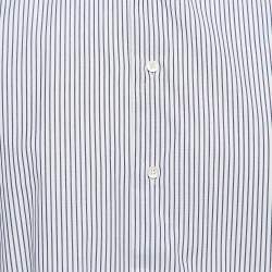 Emporio Armani Blue Pinstripe Cotton Modern Fit Shirt XXXL