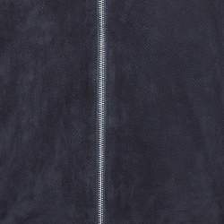 Pre Owned Emporio Armani Navy Blue Perforate Suede Hooded Jacket L