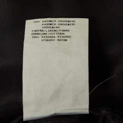 Pre Owned Emporio Armani Black Cashmere Felt Long Coat XL