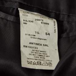 Pre Owned Emporio Armani Black Cashmere Felt Long Coat XL