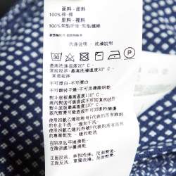 Pre Owned Emporio Armani  Blue Patterned Cotton Single Breasted Blazer S