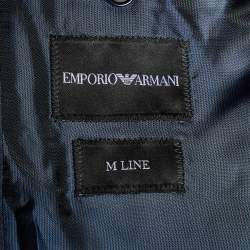 Pre Owned Emporio Armani Navy Blue Wool Suit M