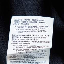 Pre Owned Emporio Armani Navy Blue Logo Print Cotton Sweatshirt L