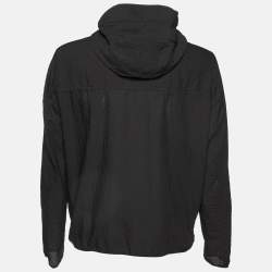 Pre Owned Emporio Armani Black Seer Sucker Zip Up Jacket XL