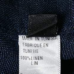 Pre Owned Emporio Armani Blue Linen Long Sleeve Shirt XL