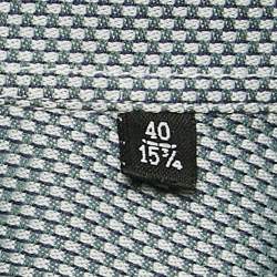 Pre Owned Emporio Armani Green Patterned Cotton Long Sleeve Shirt M