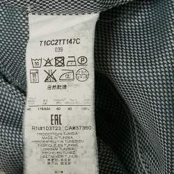 Pre Owned Emporio Armani Green Patterned Cotton Long Sleeve Shirt M