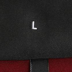 Pre Owned Emporio Armani Burgundy Jersey Signature Logo Embroidered T-Shirt XL