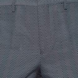 Emporio Armani Black Herringbone Wool & Silk Tailored Trousers M