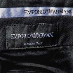 Pre Owned Emporio Armani Grey Virgin Wool Pants M