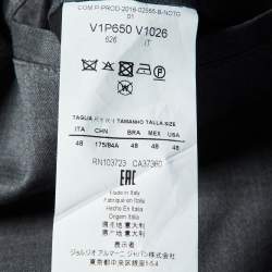 Pre Owned Emporio Armani Grey Virgin Wool Pants M