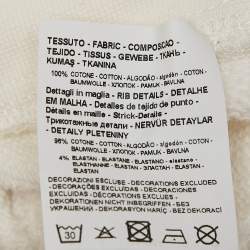 Pre Owned Emporio Armani  Black/White Logo Applique Cotton Sweatshirt L