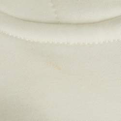 Emporio Armani White Neoprene Zip-Up Hoodie M